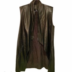 Dynamite sleeveless faux leather vest